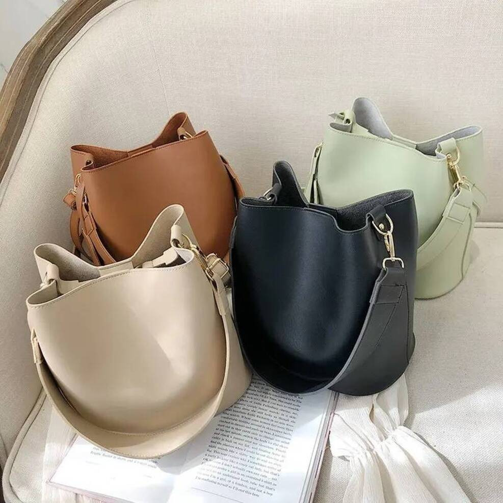 Fashion creativity Pu Leather Women's Handbags Good Casual Ladies Tote Female Black Bucket Women Shoulder Crossbody Bag - view 6