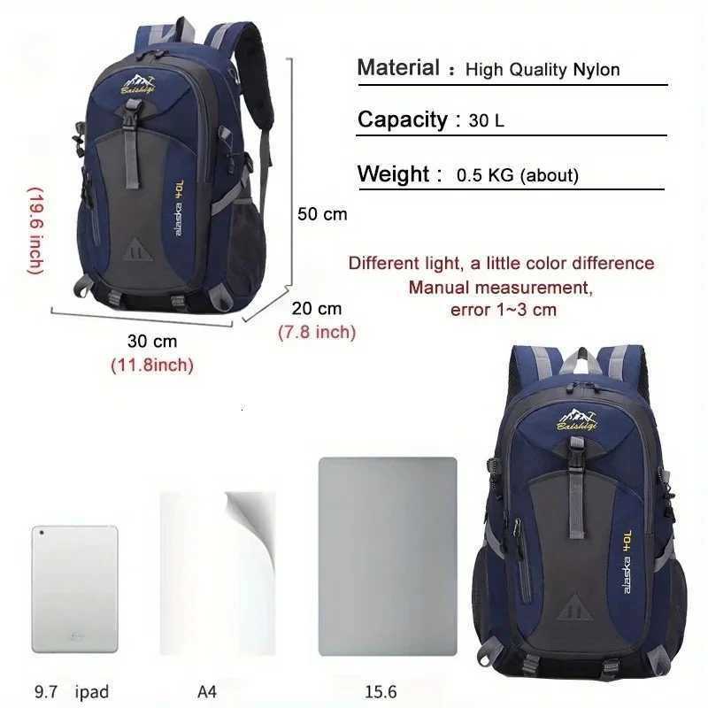 Nylon Men Backpack 2022 New Waterproof Casual Outdoor Travel Backpack Ladies Hiking Camping Mountaineering Bag Youth Sports Bag M260626 - view 5