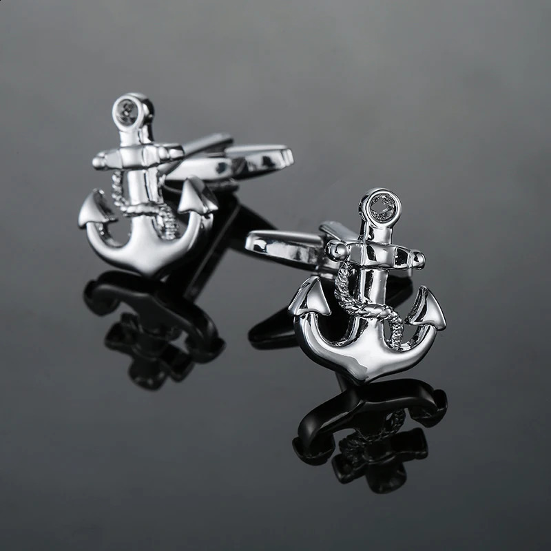 Mens French shirt cufflinks copper material boat anchor cufflinks fashion clothing accessories wholesale 260626 - view 6