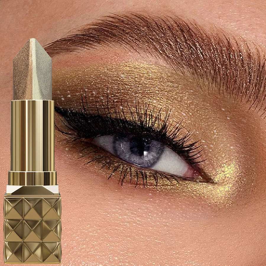 Two Color Eye Shadow Stick Shimmer Glitter Brown Color Dimensional Natural Without Taking Off Makeup Eye Cosmetic for Women Gift 260626 - view 7