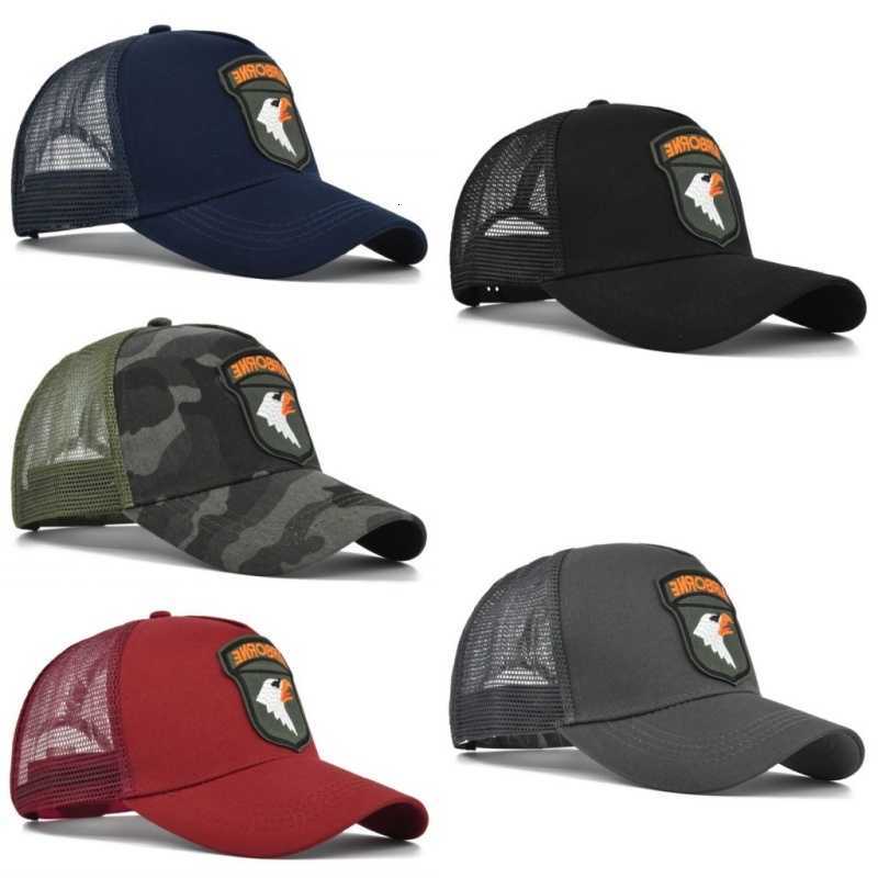 Cartoon baseball with Fashion eagle embroidery duckbill with mesh lining personalized Breathable Trucker sunhat M260626