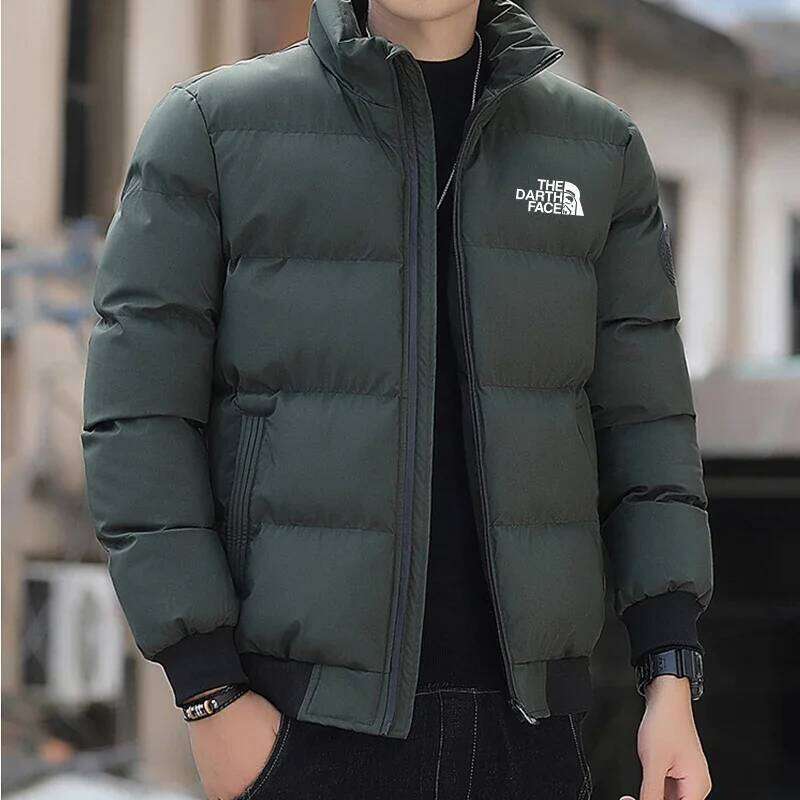 2026Autumn and Winter Men's Stand Up Collar Zipper Closure Warm Jacket Fashionable Outdoor Windproof Cotton J260626 - view 6