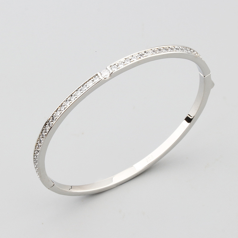 Bracelet European And American Style Elegant Light Luxury Copper Electroplated Two-Tone Women's Bracelet With Spring Clasp Wholesale Dropshipping - view 5