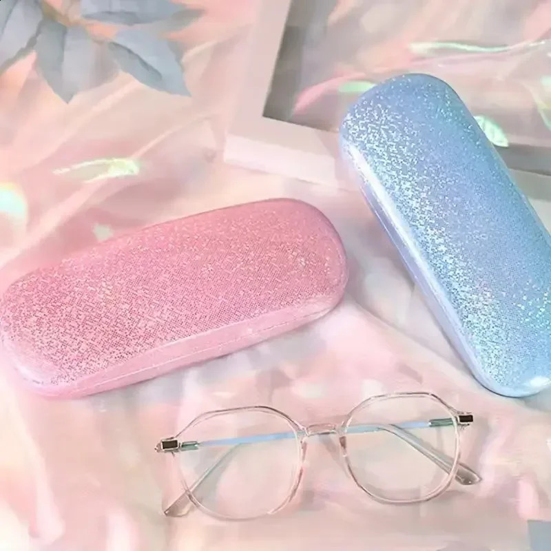 PU Leather Storage Box for Men Women Glasses Pouch Elegant Glitter Sequins Sunglasses Case Portable 260625 - view 3