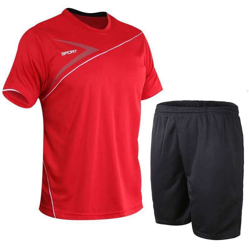 2025 New Short Sleeve Men's Leisure Sports Running Fitness T-shirt Shorts Set for Quick Drying 26Y0626 - view 3