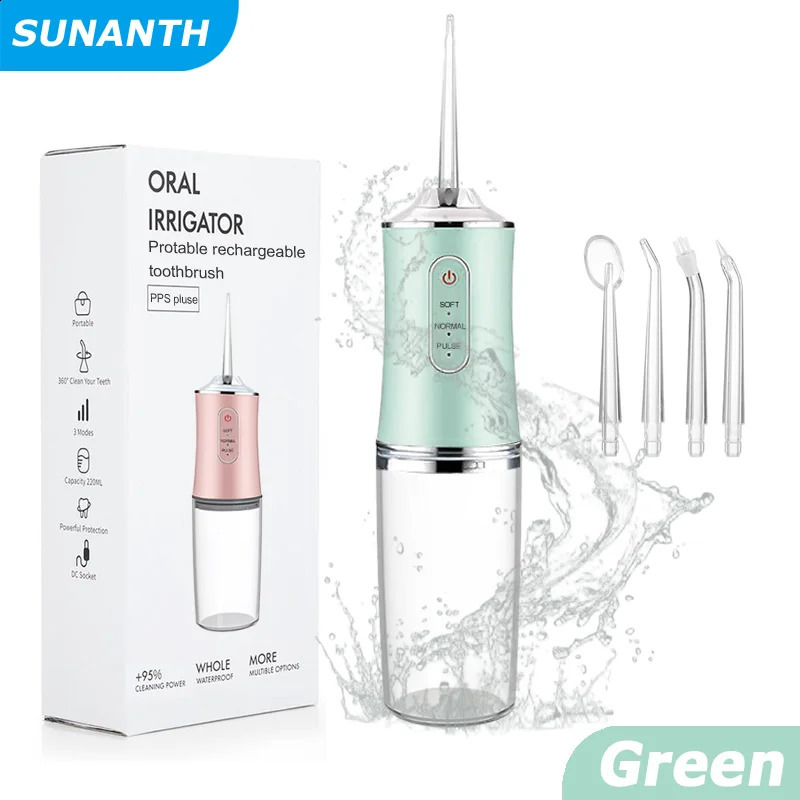 Portable Cordless Water Flosser USB Rechargeable Smart Electric Oral Irrigator w4 Jet Tips 3 Modes for Teeth Braces Care 260626 - view 3