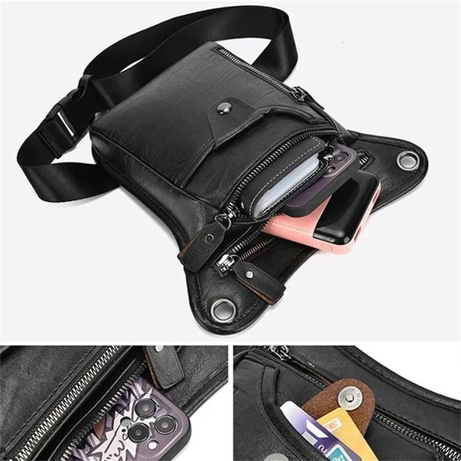 PU Waist Pack Drop Vintage Leg Bag Men Women Belt Hip Bum Bag Multi-Purpose M260626 - view 4