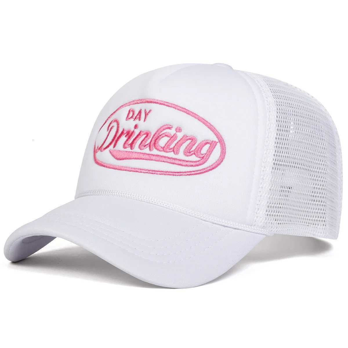 Embroidery Unisex DAY DRINKING Letter Baseball Net Caps Spring Summer Outdoor Adjustable Casual Hats Dad Hat Sunscreen Hat M260626 - view 5