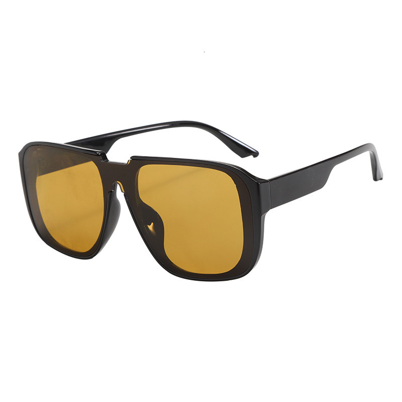 Designer's New Luxury And High-end One-piece Square Sunglasses 2026 New Modern Retro Sunglasses Ins Street Partners Face Large Frame Personalized - view 8