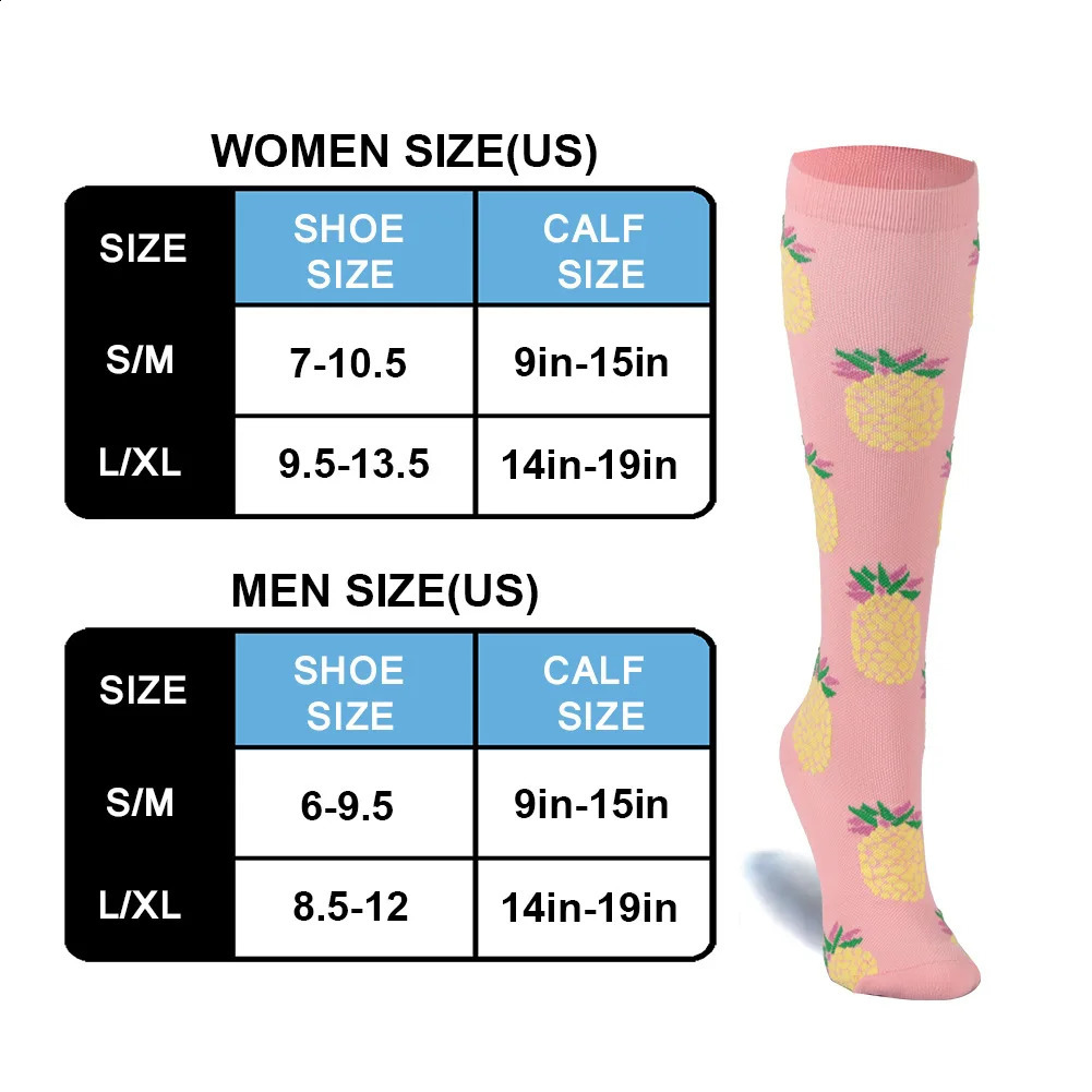 1 Pair SXXL Large Size Compression Socks Doctor Nurse Golfs Tube Fit Edema Diabetes Varicose Veins Men Stockings 260622 - view 7