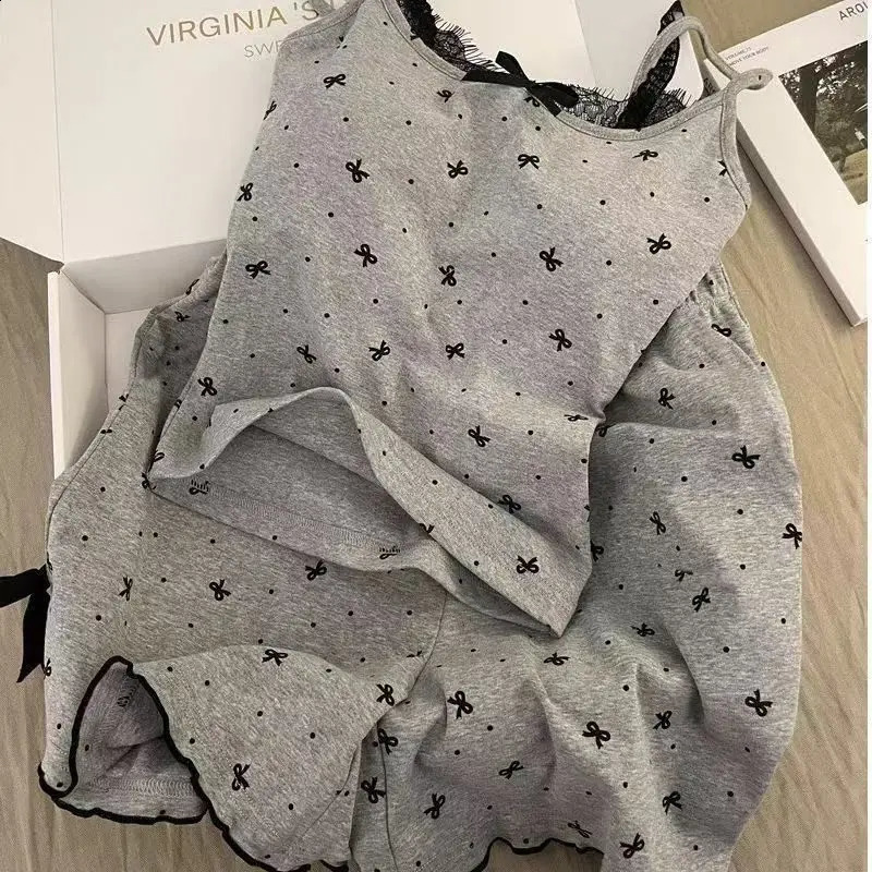 Womens Summer Suit Pajamas Set Trousers Sets Sleepwear Pijama Pajama Woman Shorts Home Clothes Sleep Lounge Underwear 260625 - view 3