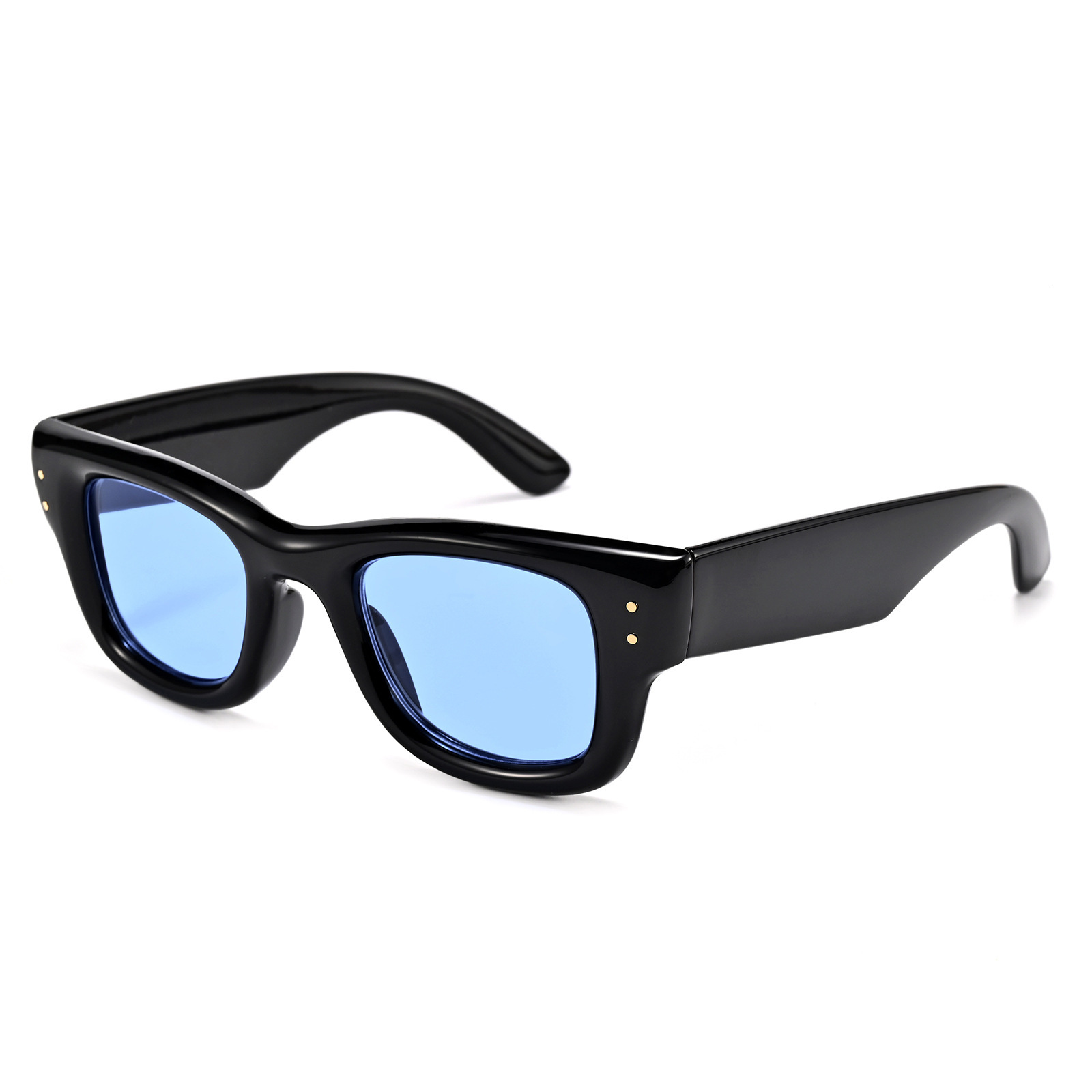 New European American Retro Studded Square Sunglasses, Fashionable Street Style Versatile Glasses For Women, High-End And Face-Slimming Sunglasses - view 6