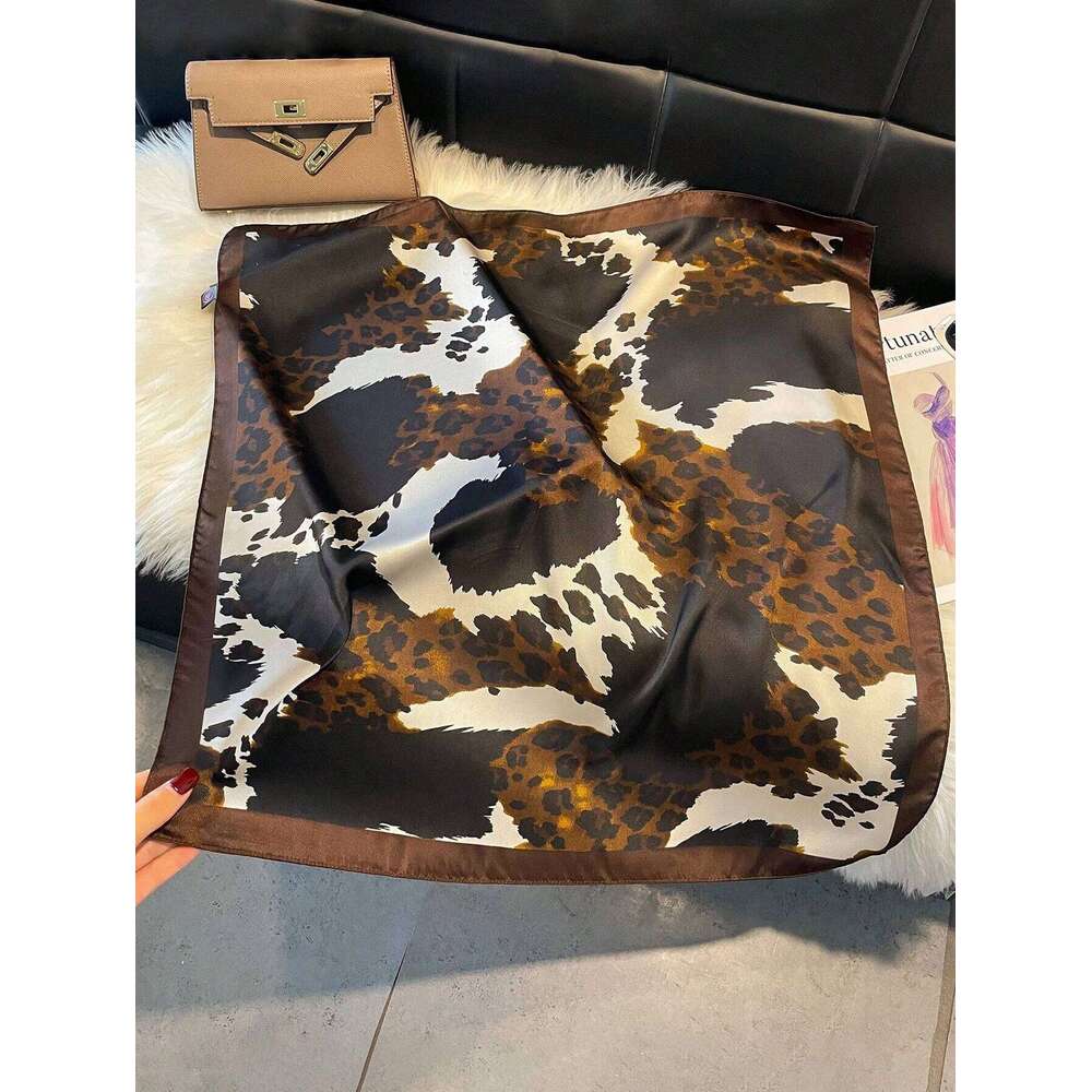 Fashion Leopard Print 70cm Silk Hairbands Scarf Women 2026 New Elagant Bandana Neck Kerchief Head Bands Foulard Female Scarfs 26Y06226 - view 5