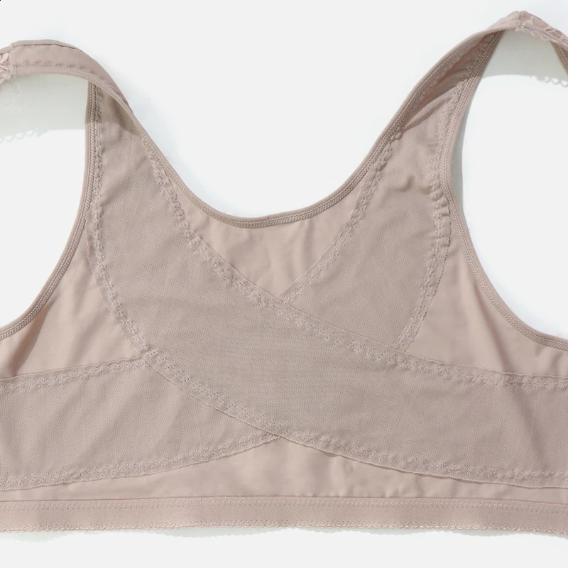 BEAUWEAR 7 Hooks Front Closure Unlined Thin Comfort Bra Plain Floral Undewear Full Cup Minimizer Wireless Lingerie 0XL5XL 260626 - view 6