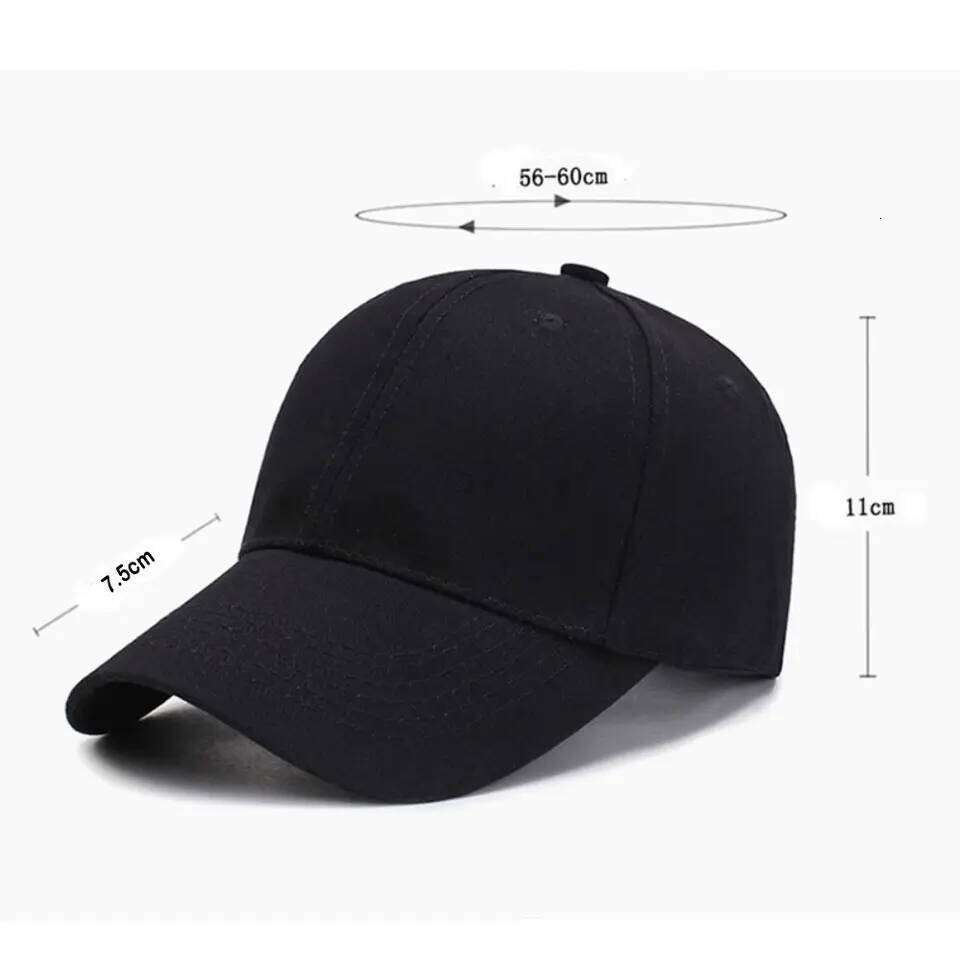 Caps Black for Mens Women Sports Adjustable Cotton Baseball Cap Casual Summer Hat W260626 - view 7