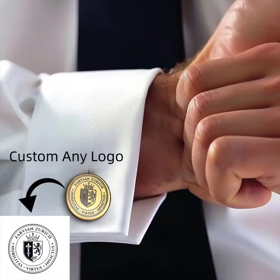 Custom Black Engraved Cufflinks Mens Picture Tie Clip Anniversary Wedding Birthday Groomsmen Gift Stainless Steel Jewelry 260626
