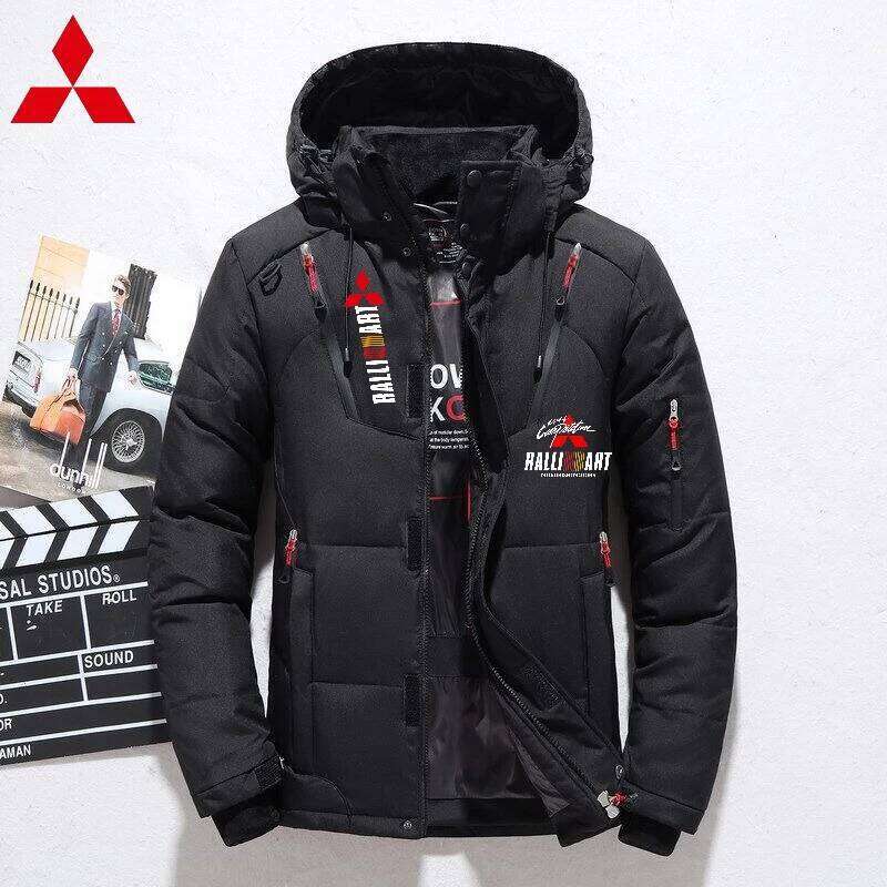 Mitsubishi Down Men's Mid-Length Casual Outdoor Thickened Hooded Winter Coat Plus Size Hiking Jacket J260626 - view 5