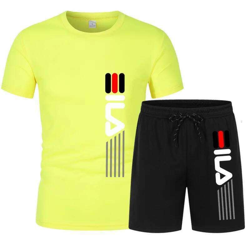 New Men's Clothing Summer Sports Suit Comfortable Breathable Mesh Running Sets Jogging Fitness Tracksuit Men Training 26Y0626 - view 3