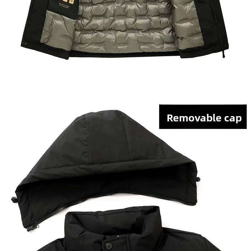 Winter Graphene Three Proof Wool Parkas New Thickened Warm Velvet Clothing Cotton Clothes Men's Fashion Detachable Hooded Jacket J260626 - view 5