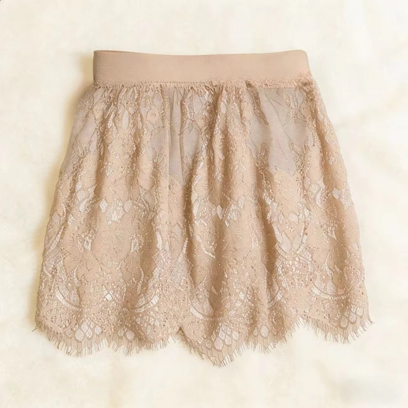 Miniskirt Sexy Transparent Lace Mesh Skirt Shirt Extender Women Summer Mini Black White Short Micro Ladies Underskirt 260626 - view 3