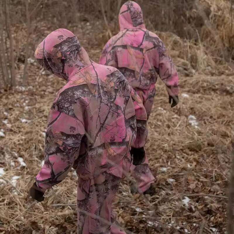 Y2K Retro Men Pink Branch Print Camouflage Pattern Sweatshirt High Street Hip Hop Streetwear Goth Camo Hoodie Unisex Coat W260626 - view 7