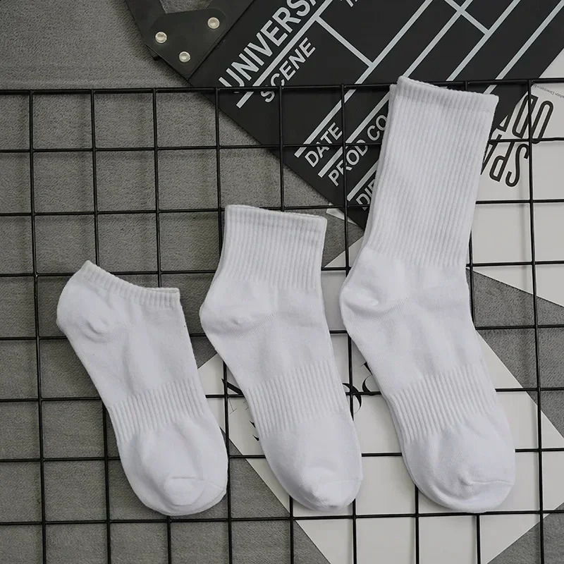 5pairs Socks Mens Cotton Deodorant Winter Towel Bottom with Velvet Midtube White Stockings Thickened Sports 260622 - view 6