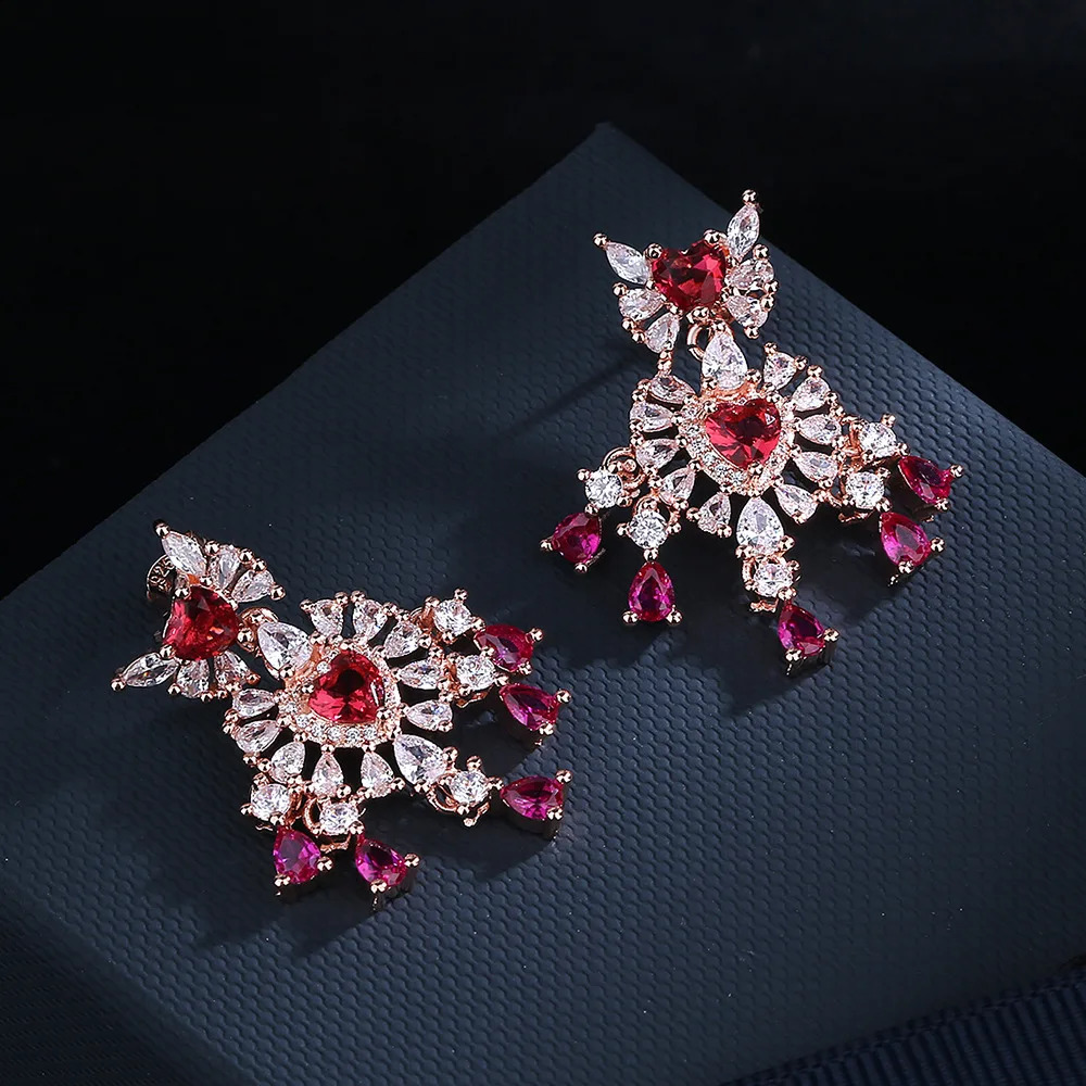 925 Silver Needle High Quality Long Water Drop Colorful Zircon Earrings For Women Dinner Party Engagement Jewelry Gift 260625 - view 5