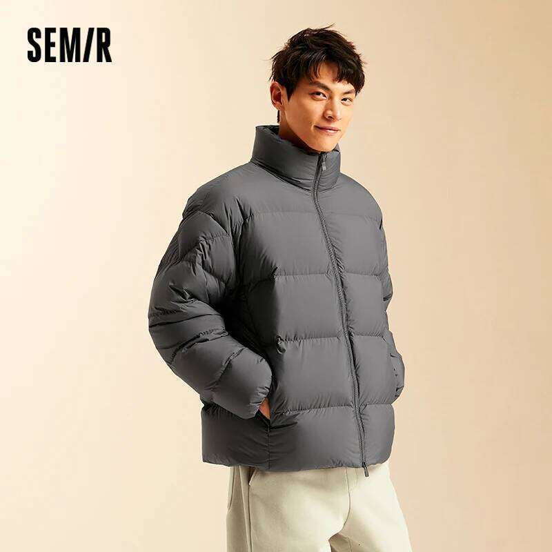 Semir Down Jacket Men Winter Three-proof Windproof Waterproof Stain Resistant Thick Stand Collar Puffer Coat Lightweight Warm W260626 - view 4