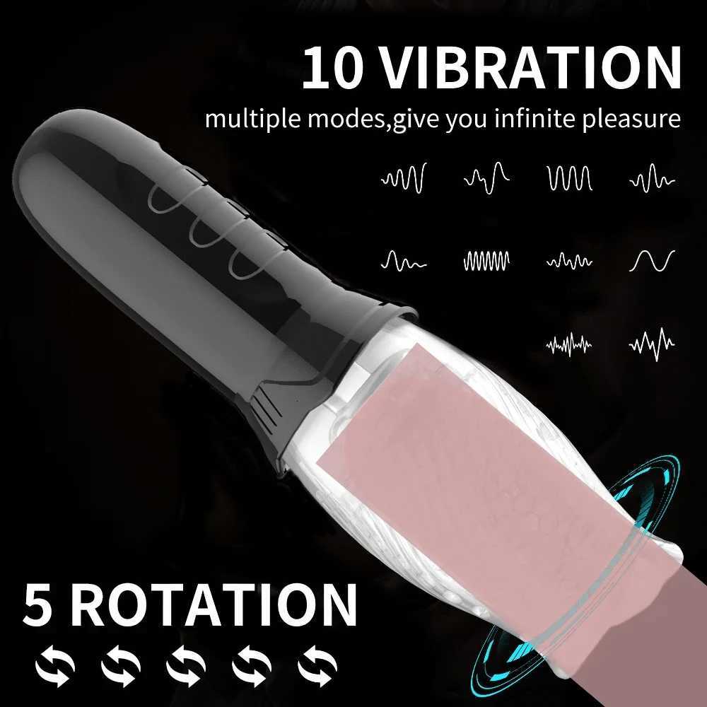 Automatic Masturbator Cup 360 Male Rotating Penis Blowjob Pussy Stimulator Vagina Real Oral Vibrator Sex Toys for Adults Men M260626 - view 3