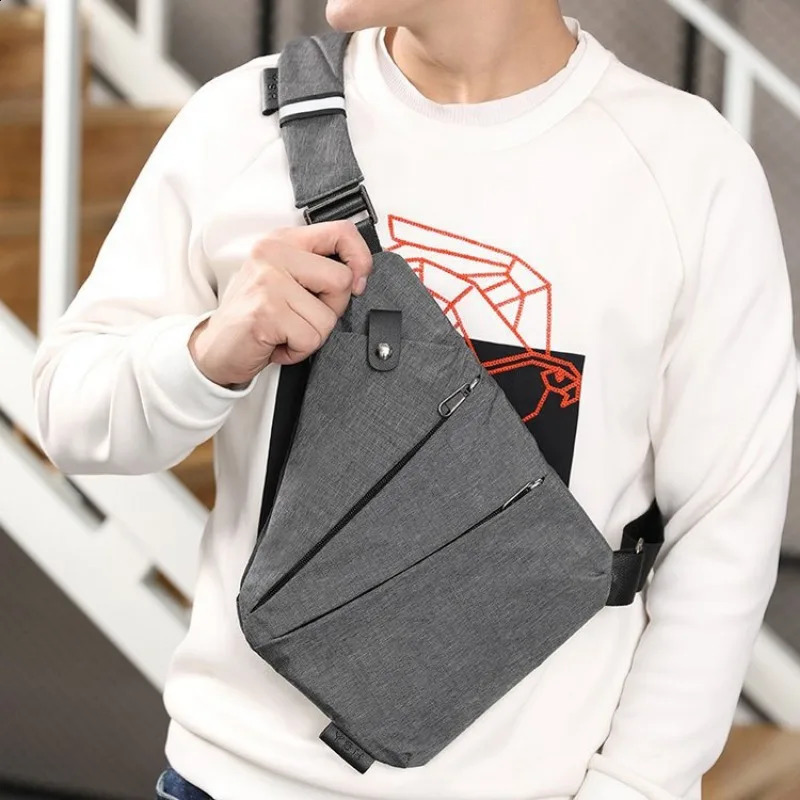 Travel Personal Anti-theft Crossbody Bag Sports Running Invisible Wallet Leisure Multi-functional Anti-splash Mens Chest Bag 260626