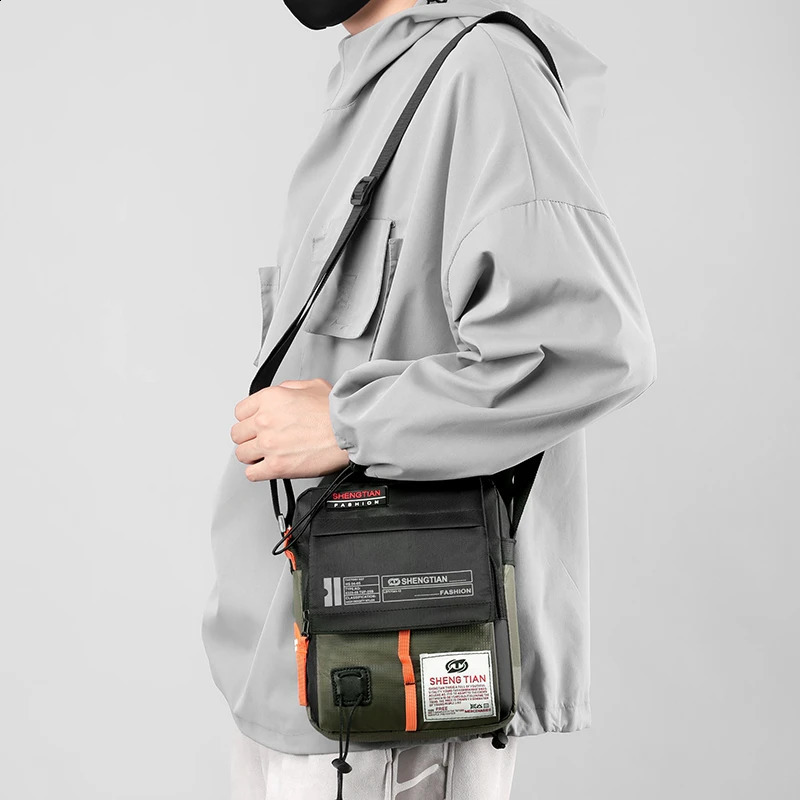 Waterproof Oxford Sling Bag Men Anti-Theft Crossbody Messenger Multi-Pocket Phone Pouch Daily Commute Travel Small Zipper Should 260626 - view 7