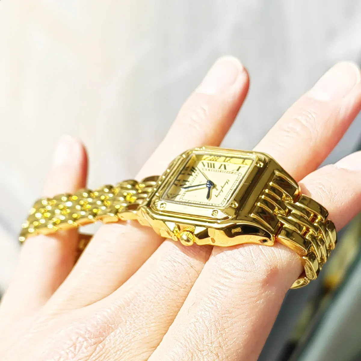 Women Watch Square Simple n Men Quartz Watch Fashion Diamond Stainless Steel Womens Watch Diamond Bracelet 260624 - view 6