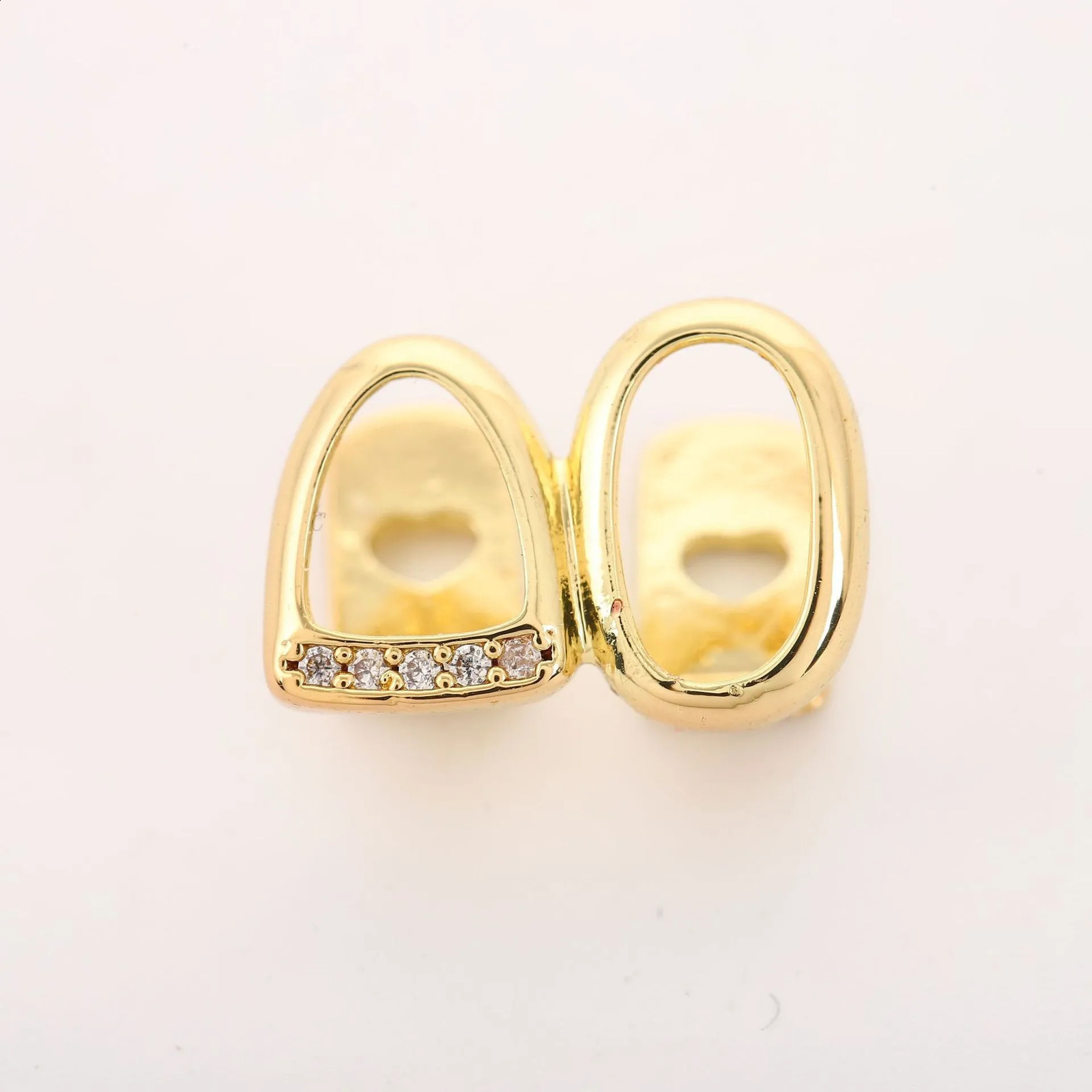 Hip Hop Tooth Decoration Zircon Micro Inlaid Set Teethgridz Double Hollow 260623 - view 6