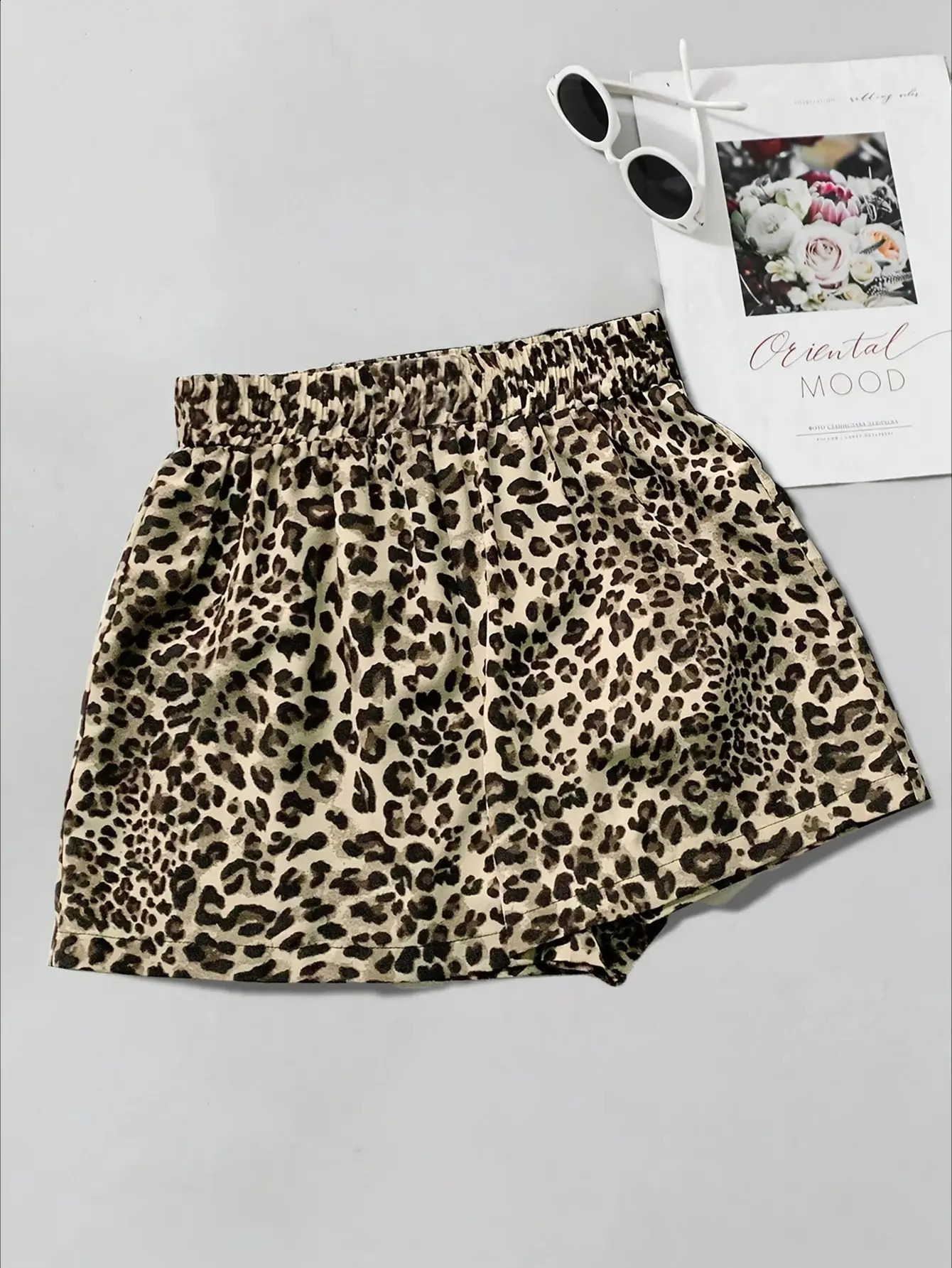 Leopard elastic waist shorts Womens loose summer sportswear 260626 - view 7