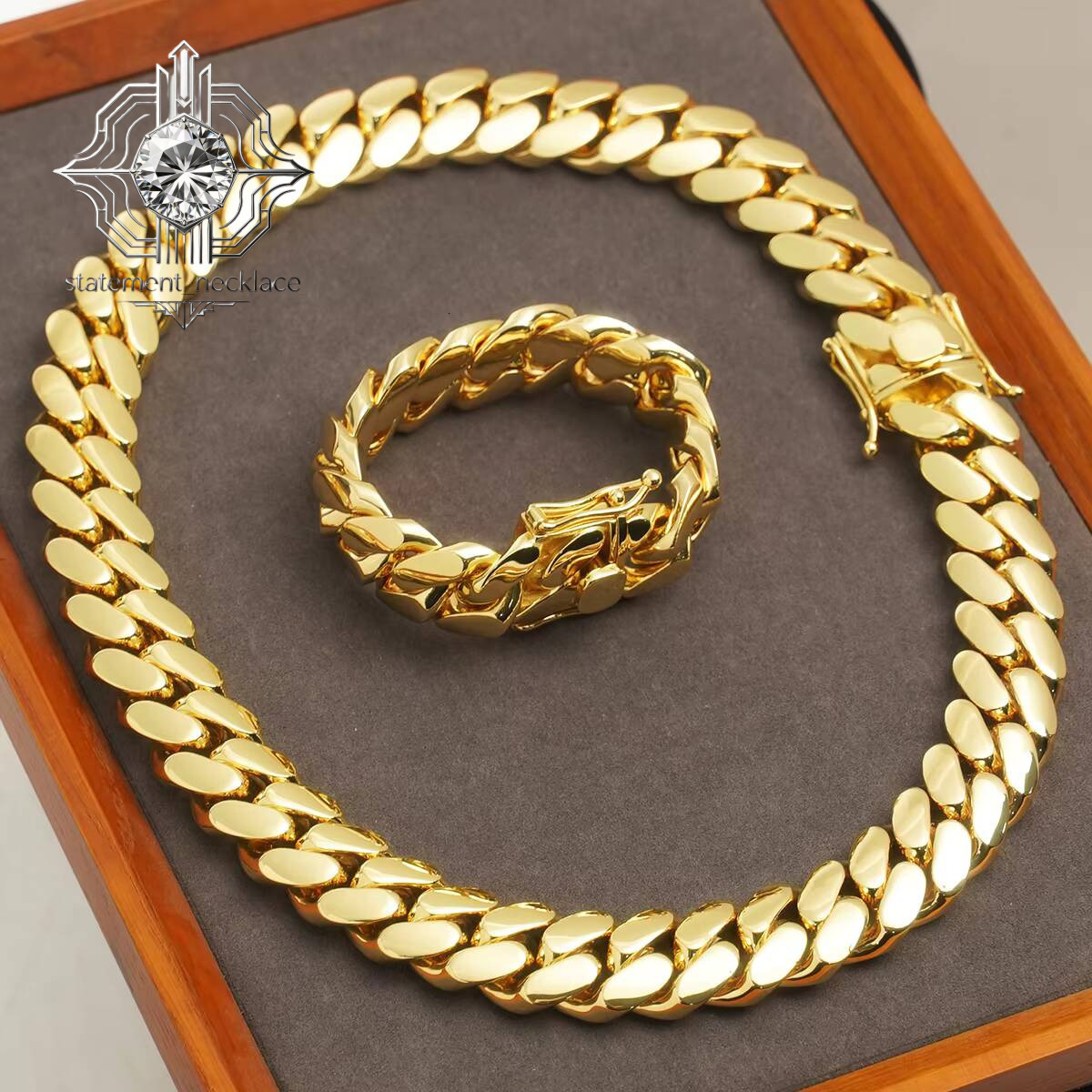 Hip Hop Jewelry Fashion Style Luxury and Heavy Super 18k Gold Necklace Big Ass Chain Miami Cuban Link