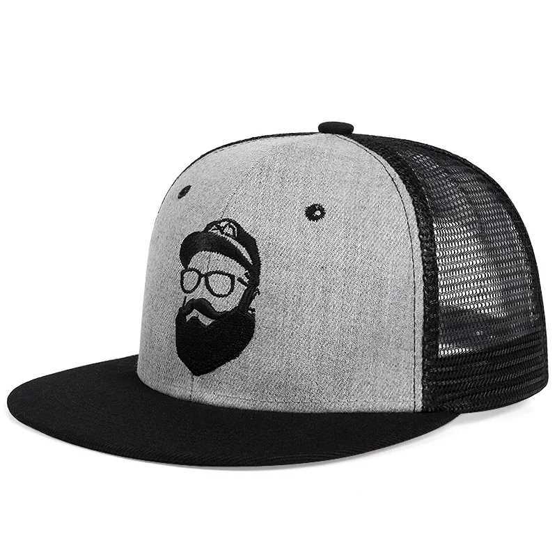 Hip-hop Unisex Embroidery Old Man Net Hats Spring Summer Adjustable Casual SnapBaseball Caps Outdoor Sunscreen Hat M260626 - view 5