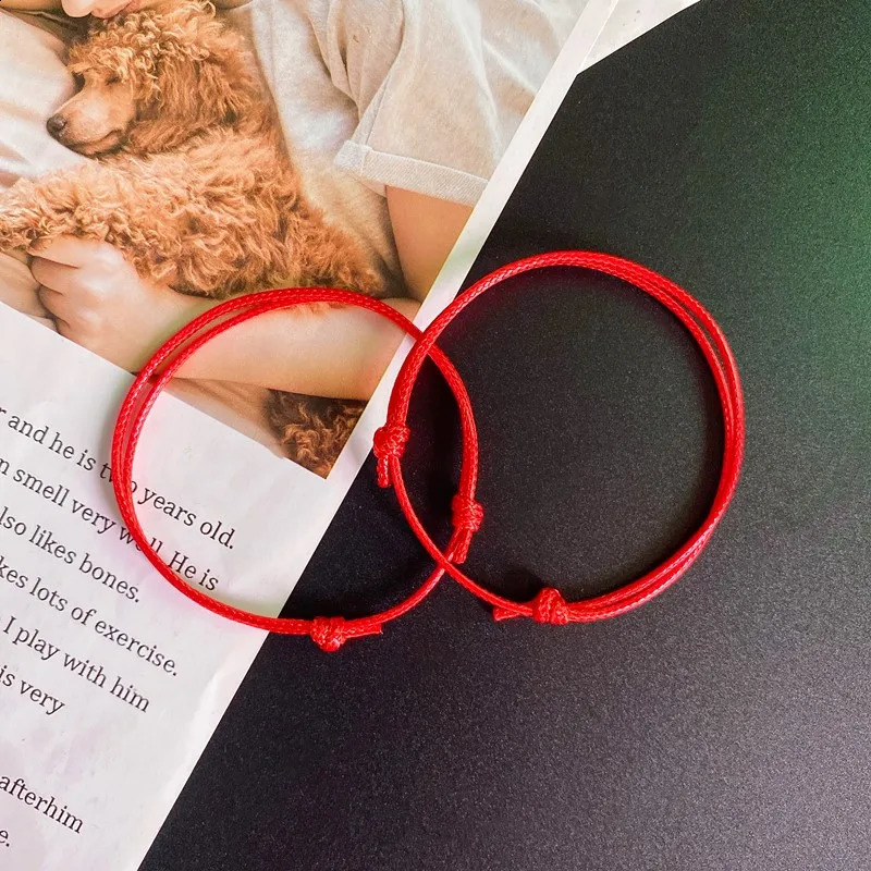 Red Black Cord Bracelet for Men String Adjustable Unisex Adult Waterproof Nylon Hand Good Lucky Charm Jewelry 260617 - view 6