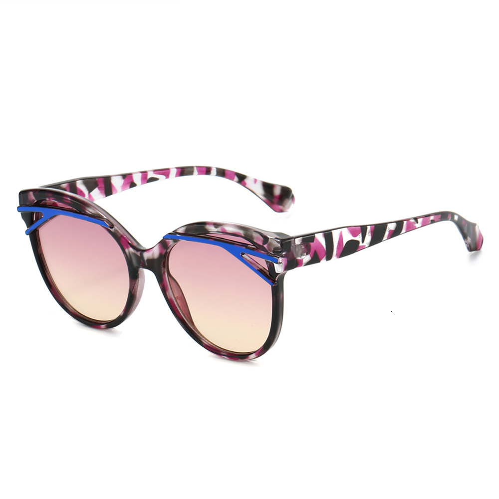 26Th Year New Large-Frame Oval Sunglasses, European And American Personalized Trendy Eyebrow-Painted Fashion Sunglasses For Women - view 3