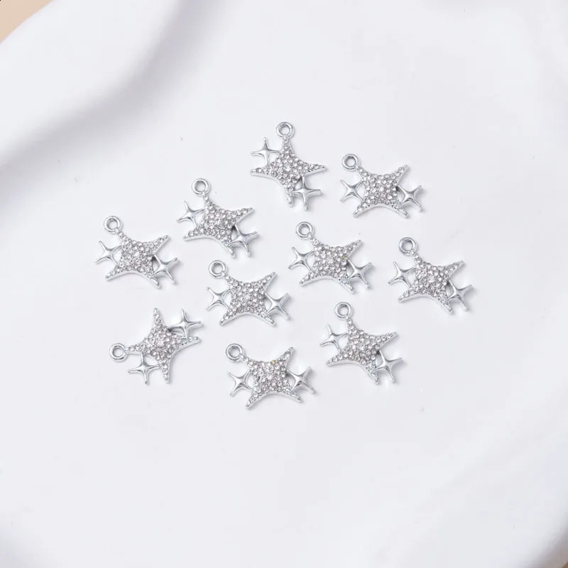 10pcs Star Enamel Charms Fashion Universe Glaring Pendants For Making DIY Jewelry Accessories Necklace Handmade Findings 260623 - view 4