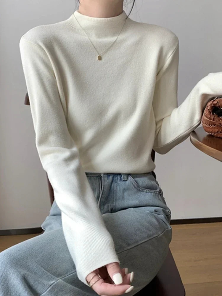 2026 Women Turtleneck Knitted Pullovers Solid Sweater Harajuku Korean Soft Warm Knitwear Autumn Winter Fashion Slim Jumpers Tops 260626 - view 7