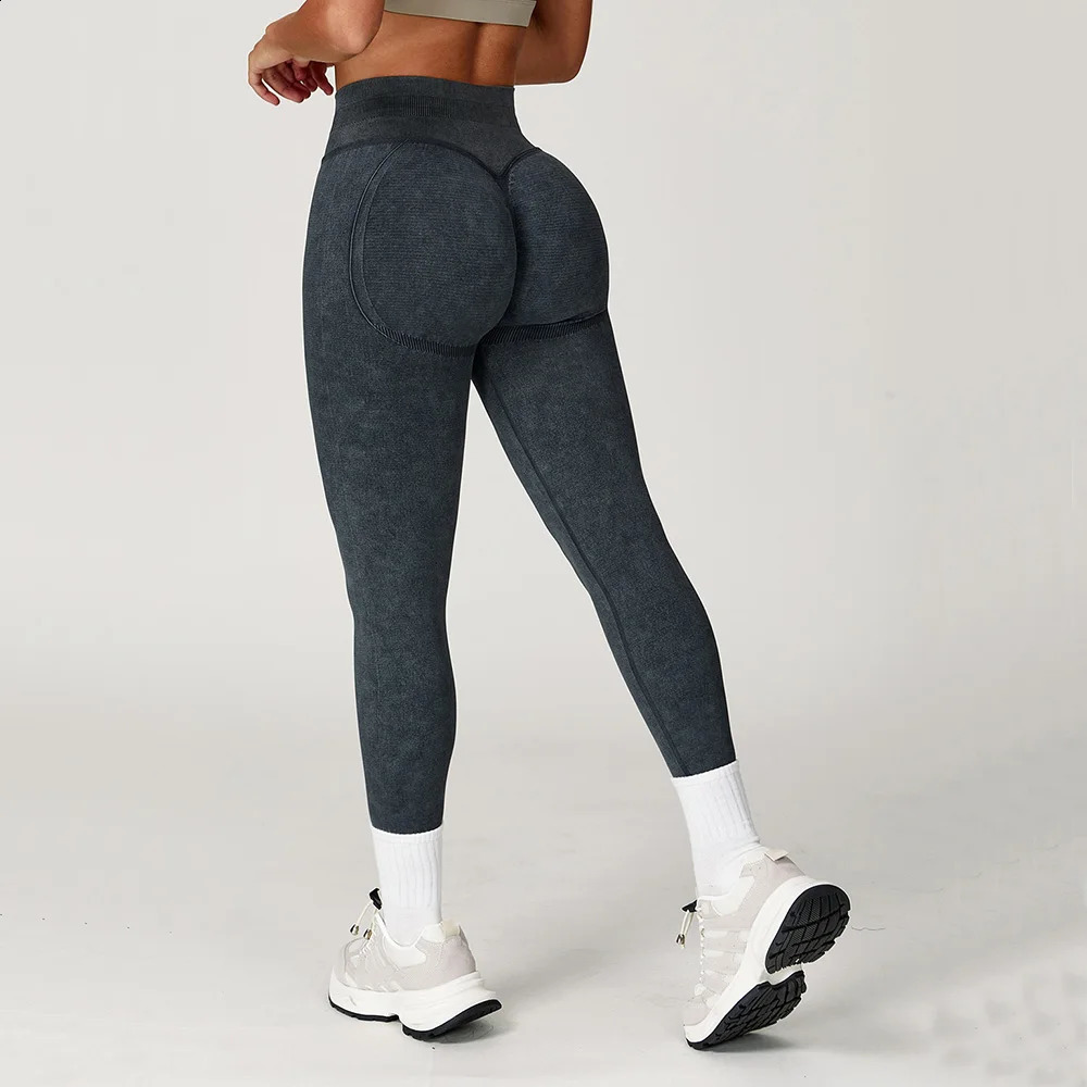 Yoga Pants Sports Leggings Women Seamless Sports Yoga Pant High Waist Ribbed Gym Clothes Fitness Workout Wear Scrunch Bum Tights 260626 - view 4