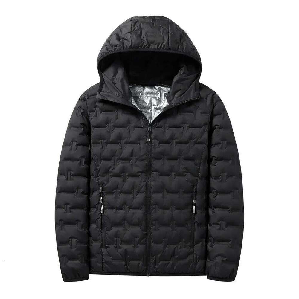 Men Graphene Down Winter Solid Color Lightweight Short Coat Casual Outdoor Puffer Jacket W260626 - view 1
