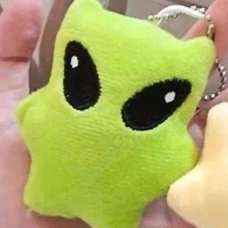1/2pcs Cute Plush Alien Star High Beauty Doll Mobile Phone Rope Bag Car Keychain Versatile Cartoon Soft Pendant 26Y0626 - view 4