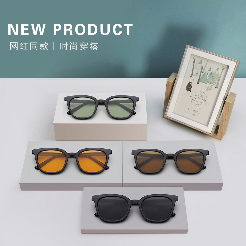 GM for Women New Trendy Men High-end Ins Style Sunglasses Summer UV Protection Internet Celebrity Tea-colored Polarized Glasses wholesale - view 4