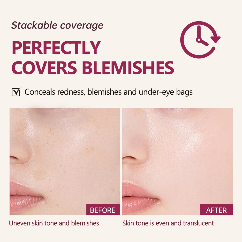 Semi-matte CC Cream Cushion Natural Concealer Whitening Long-lasting Creamy Texture Foundation Face Base Makeup Cosmetics 260625 - view 6