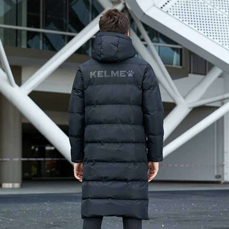 KELME Men Jacket Long Solid Sports Training Male Overcoat Outrwear Warm Cotton Padded Winter Coat Women 8261MF1014 J260626 - view 6