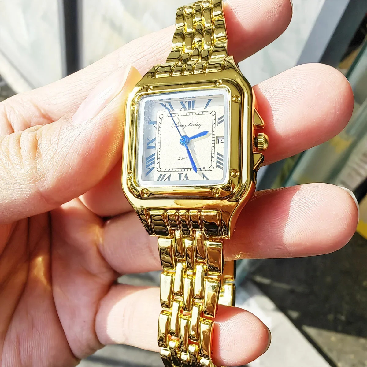 Women Watch Square Simple n Men Quartz Watch Fashion Diamond Stainless Steel Womens Watch Diamond Bracelet 260624 - view 7