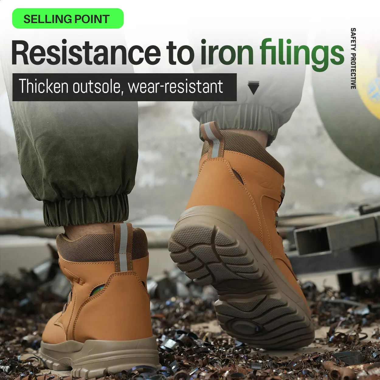 Work Safety Boots Men Waterproof Security lightweight Industrial Steel Toe Shoes Protective Size 48 260624 - view 6