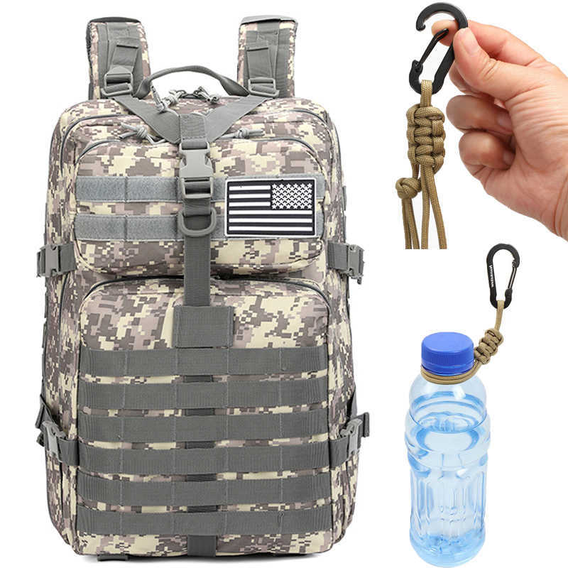 Large Bag OutdoorSports Capacity 3P Camping Outdoor Hiking Bag Camouflage Tactical BackpackIncludesSupply mooring hardware M260626