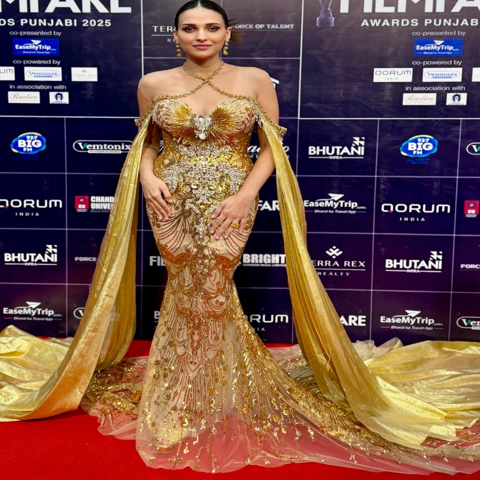 Aso Ebi Gold Mermaid Prom Dress 2026 Evening Dress Beaded Crystals Sheer Neck Sparkly Birthday Formal Women Pageant Party Gowns Long Dinner Dresses ZJ